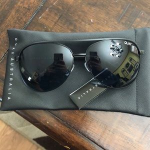 QUAY sunglasses. All black. Never worn.